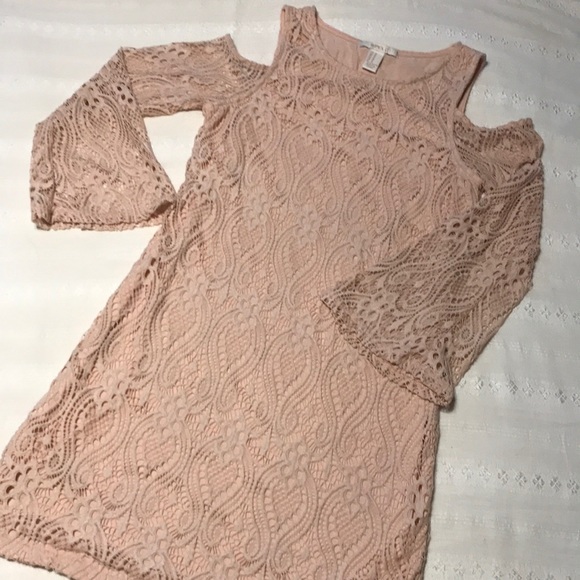 Ladies Forever 21 Pink Lace Dress - Picture 1 of 12